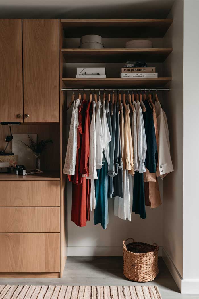 a minimalist closet