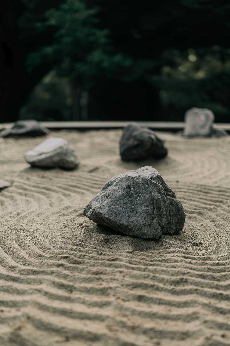 a peaceful zen garden