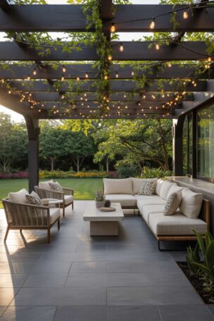 A backyard patio design
