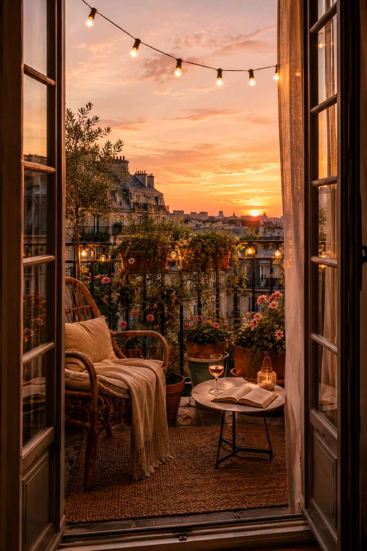 A beautiful balcony decor