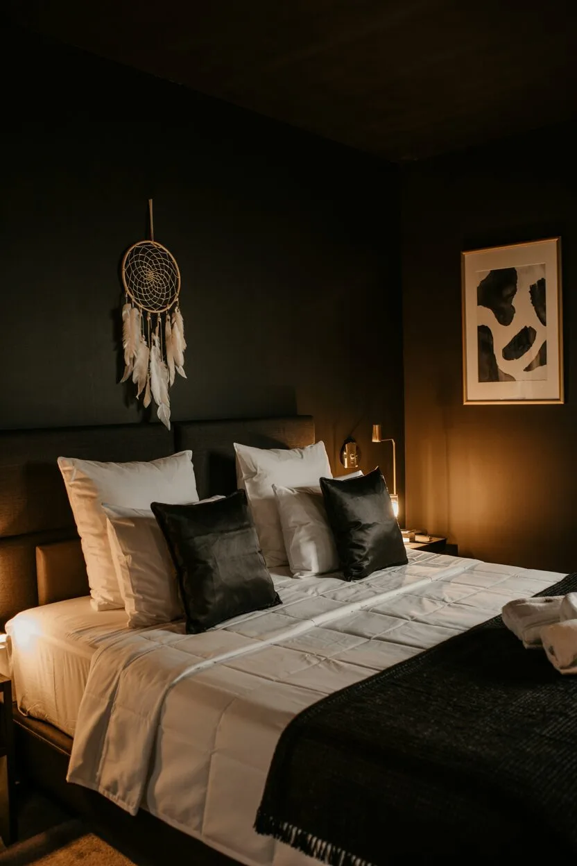 18 Black Bedroom Decor Ideas for a Bold Statement Look 4 black bedroom ideas 04 See how dark colors, textures, and clever lighting combine to make bedrooms that feel both dramatic and welcoming