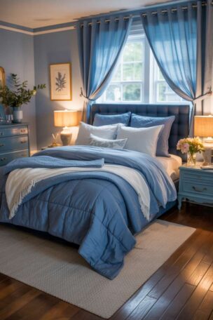 15 Charming Blue Guest Bedroom Ideas for Warm Welcomes A blue guest bedroom