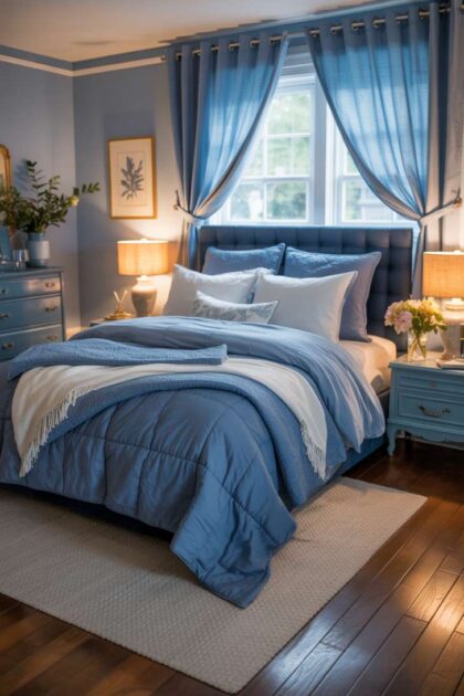 15 Charming Blue Guest Bedroom Ideas for Warm Welcomes 35 A blue guest bedroom