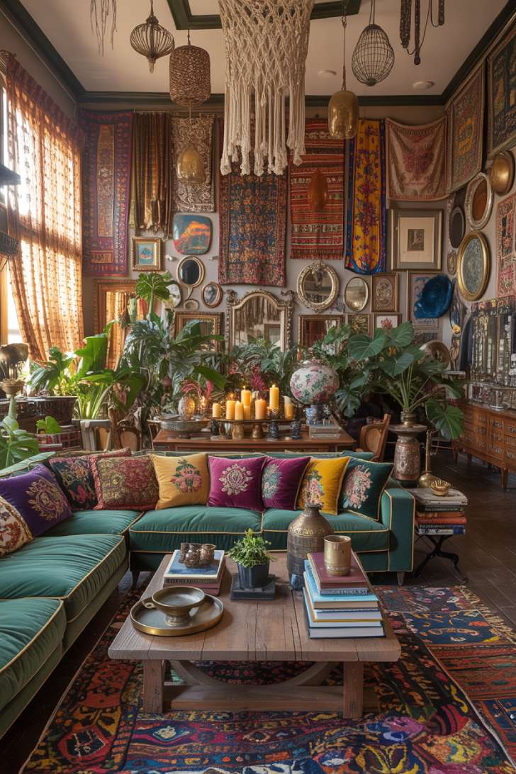 A bohemian maximalist decor