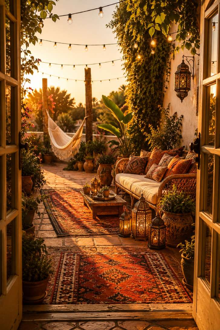 A bohemian patio