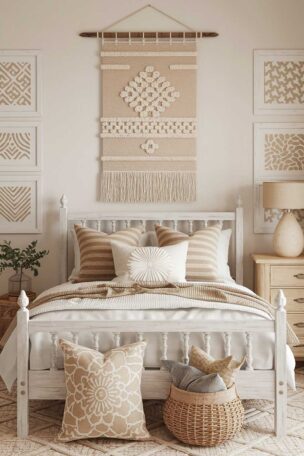 A boho bedroom decor