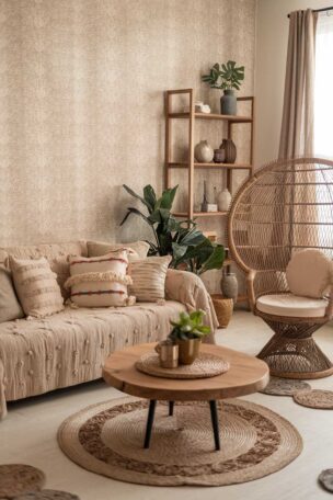 A boho living room decor