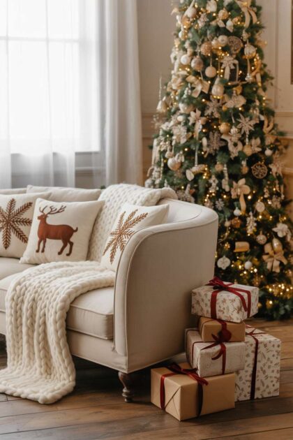 A Living room Christmas decor