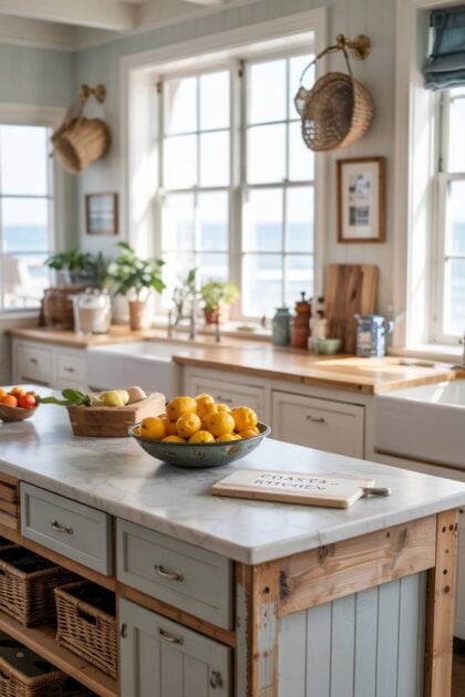 A coastal kitchen design