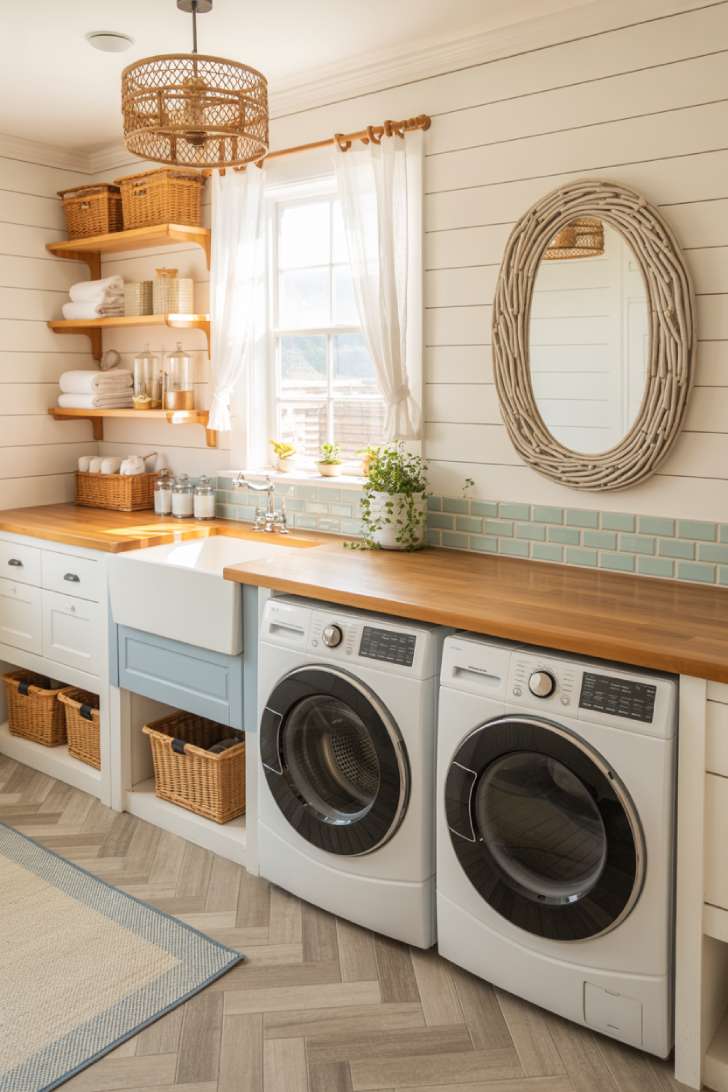 Simple Spaces 12 A coastal laundry room