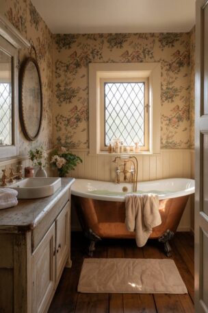 A cottage bathroom design