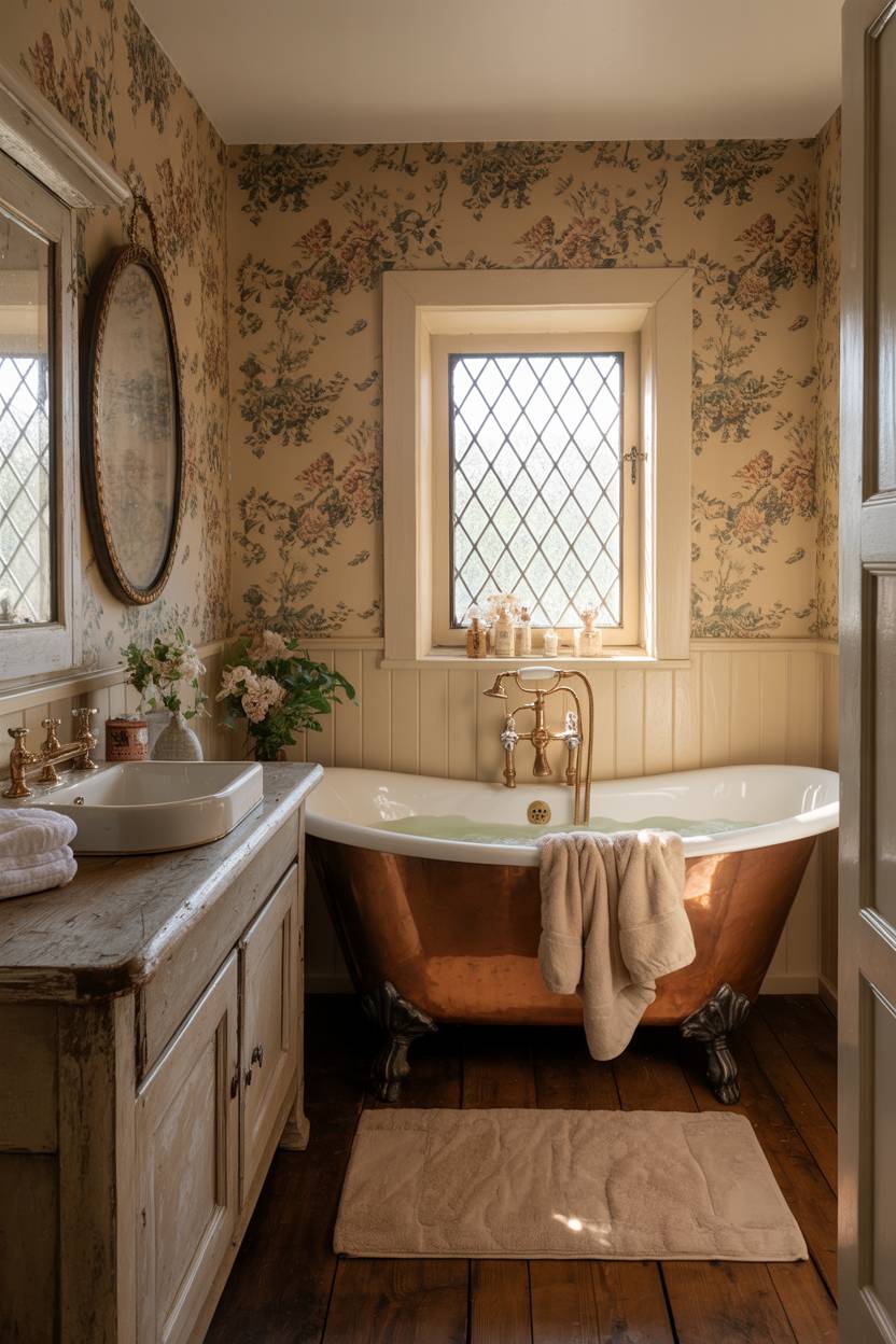A cottage bathroom design