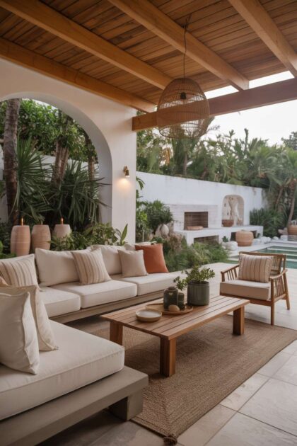 A covered patio design