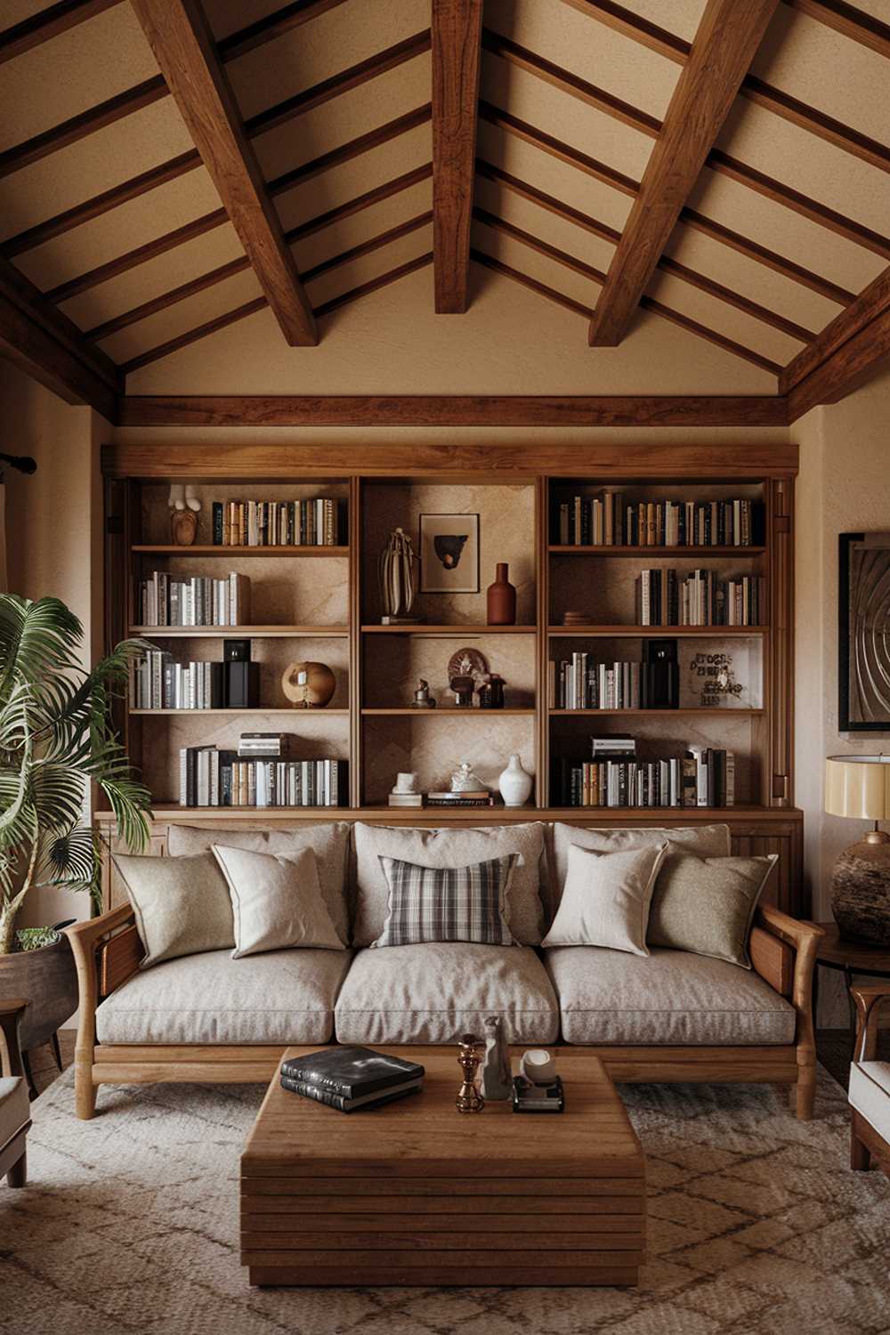 A cozy earthy living room decor