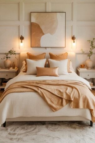 A cozy neutral bedroom