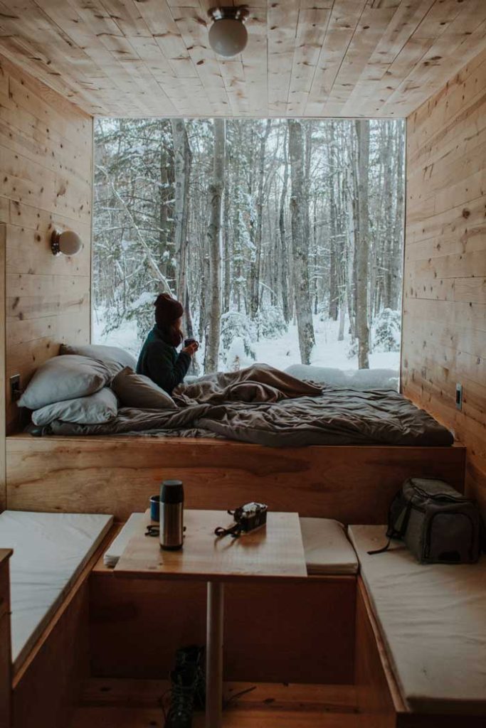 Cozy winter tiny house