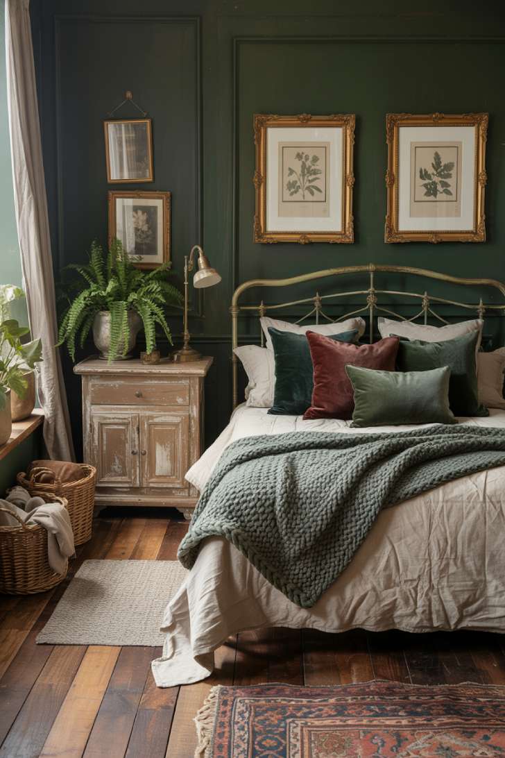 19 Charming Dark Cottagecore Bedroom Ideas for Coziness