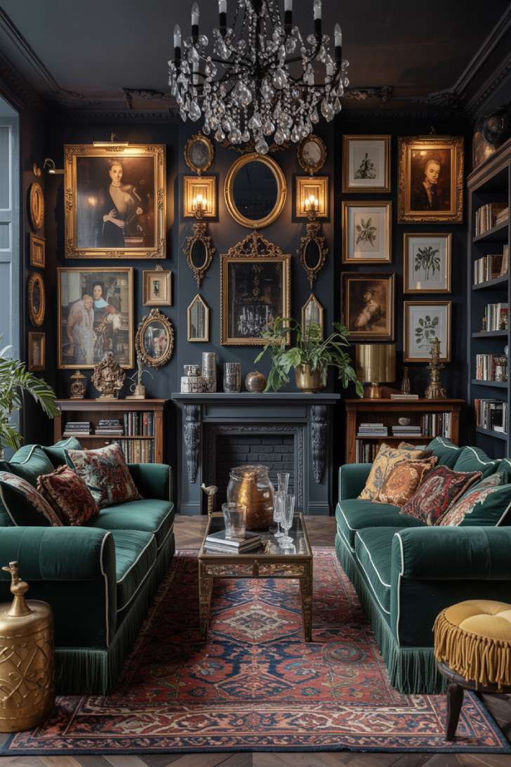 A dark maximalist decor