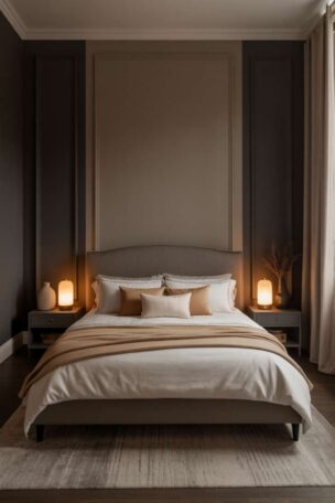 10 Dark Neutral Bedroom Ideas for a Soft, Dramatic Look A dark neutral bedroom
