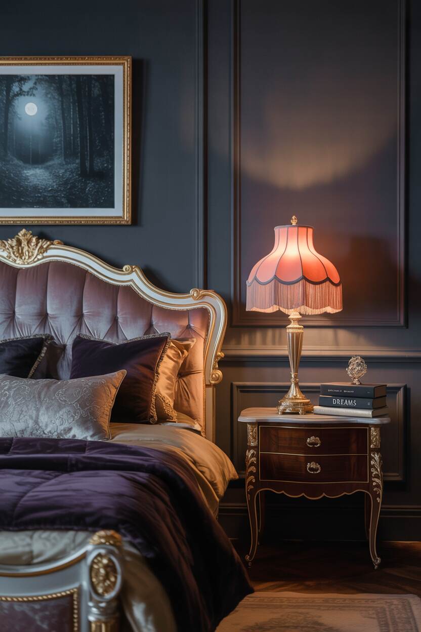 A dark romantic bedroom