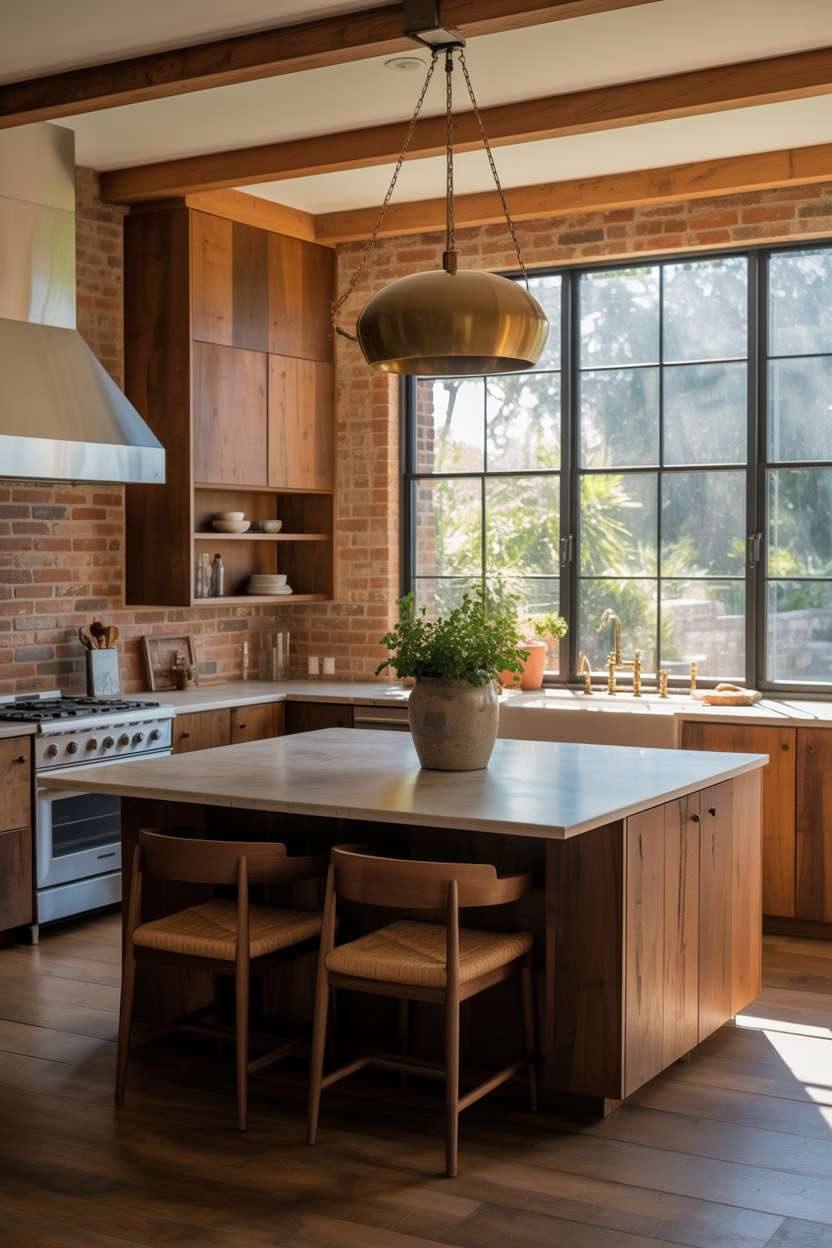 An earthy kitchen design