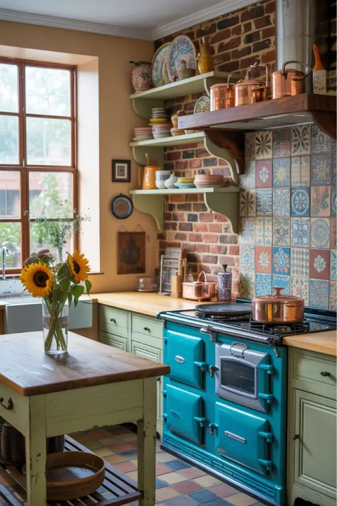 An eclectic kitchen design