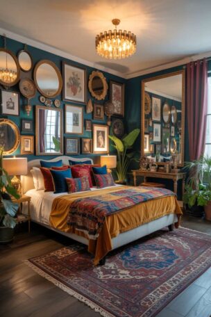 A eclectic maximalism bedroom