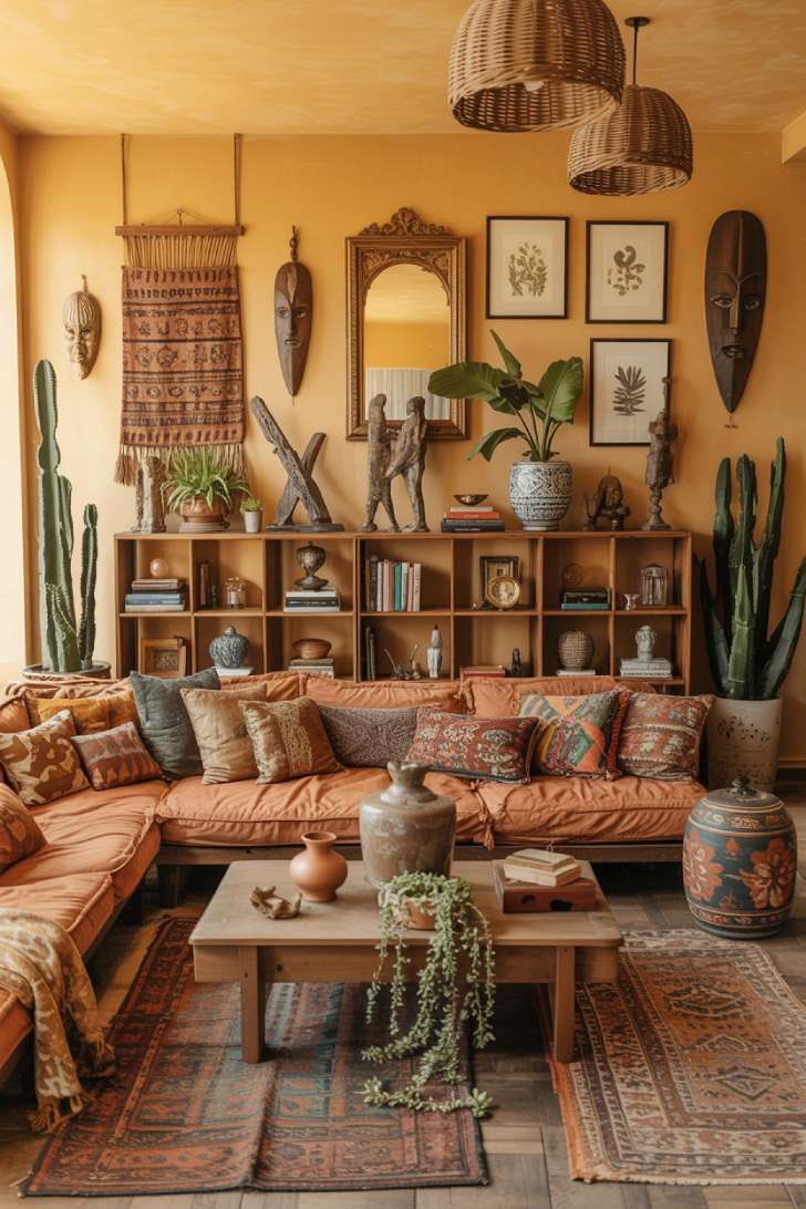 11 Vibrant Eclectic Maximalism Living Room Styles to Copy 6 eclectic maximalism living room 6 Discover how layered textures, bold color palettes, and fearless pattern mixing can transform your living room into a maximalist masterpiece
