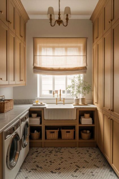 11 Elegant Laundry Room Ideas to Inspire Your Next Makeover An elegant laundry room