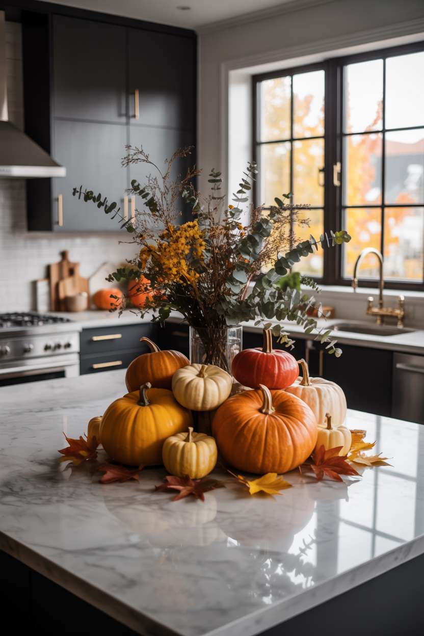 A fall kitchen decor