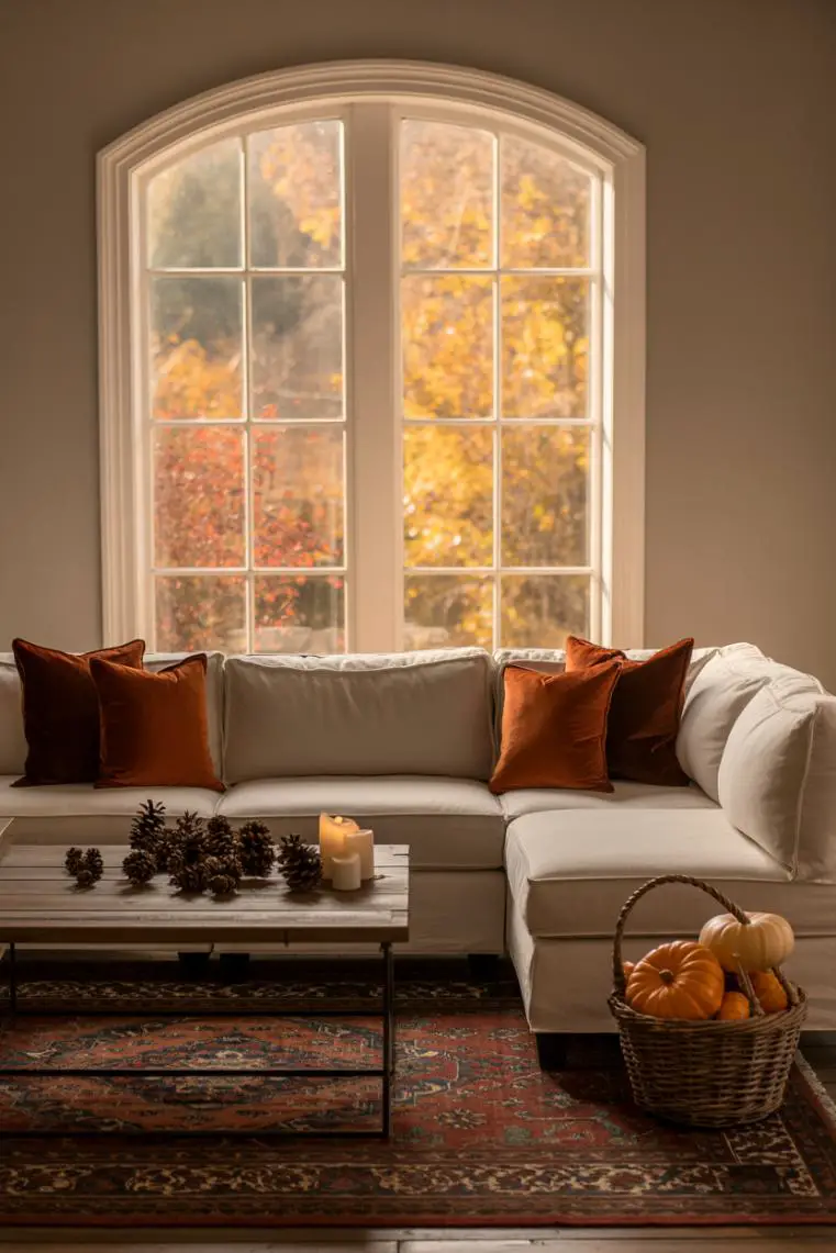 A fall living room decor