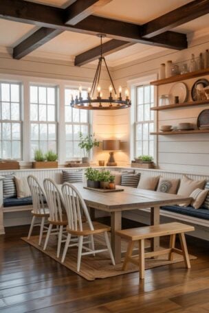A farmhouse dining room
