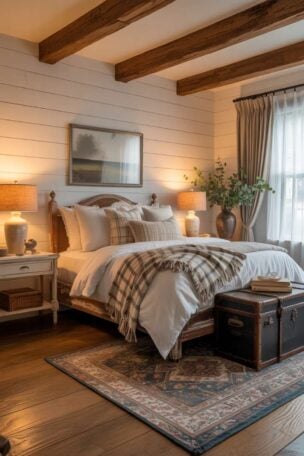 11 Cozy Farmhouse Guest Bedroom Ideas with Rustic Charm 24 A farmhouse guest bedroom