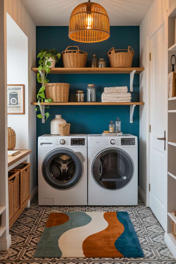 A funky laundry room