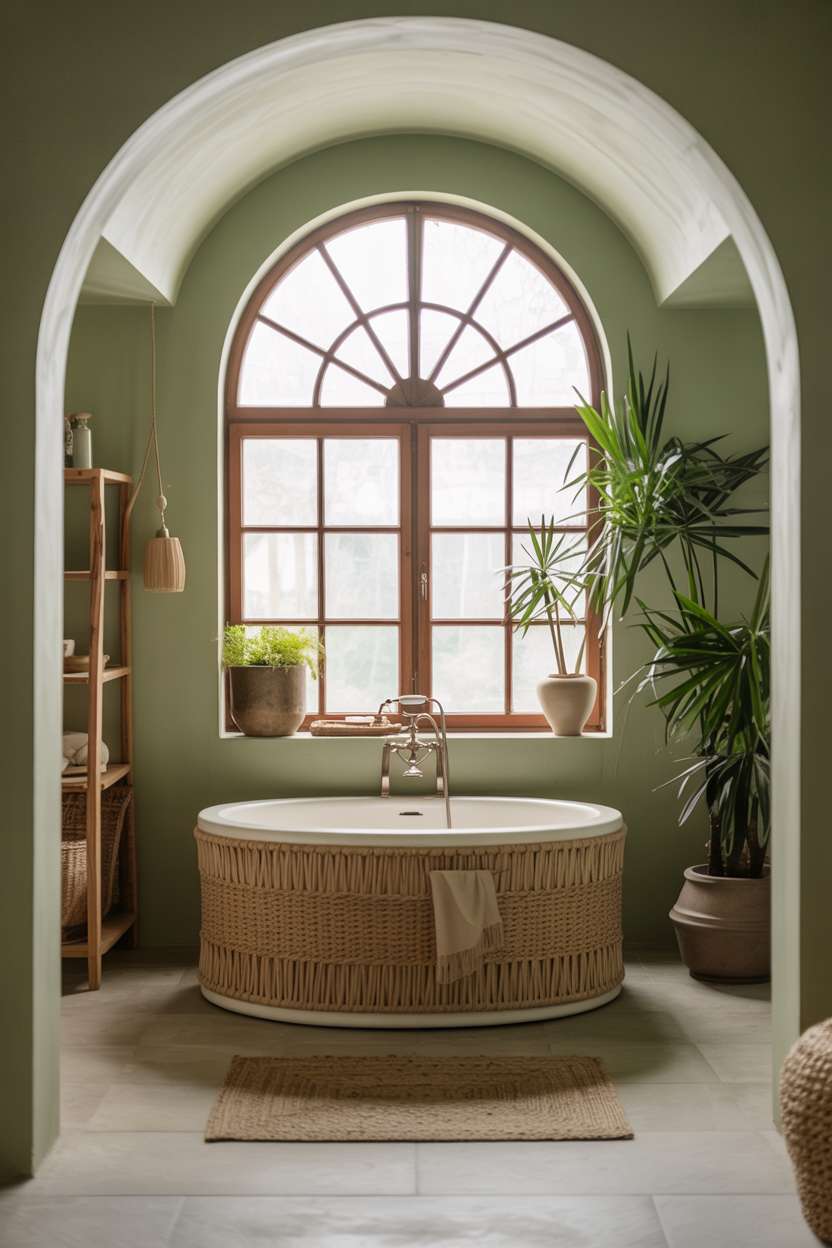 A green bathroom design
