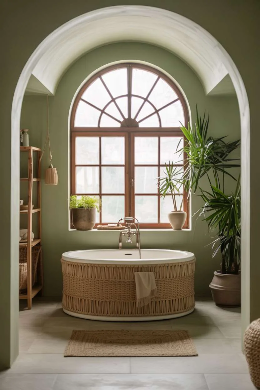 A green bathroom design