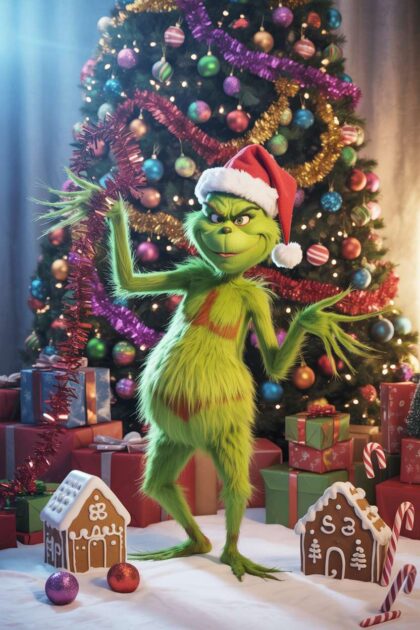 A Grinch Christmas decoration