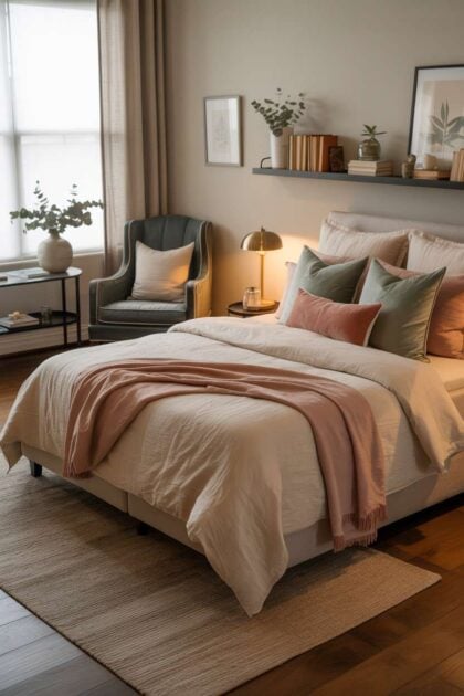 A guest bedroom decor