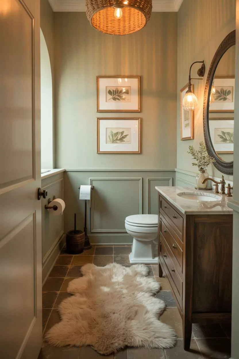 A half bathroom decor