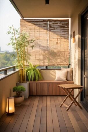 A japandi balcony design