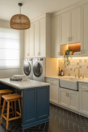 A large laundry room