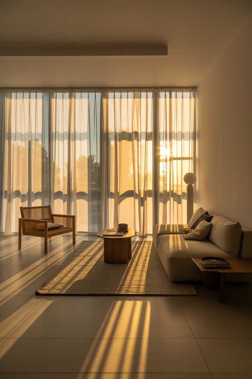 What is Modern Style Interior Design? Discover Its Benefits 10 Modern room showing how filtered natural light creates visual interest and warmth.