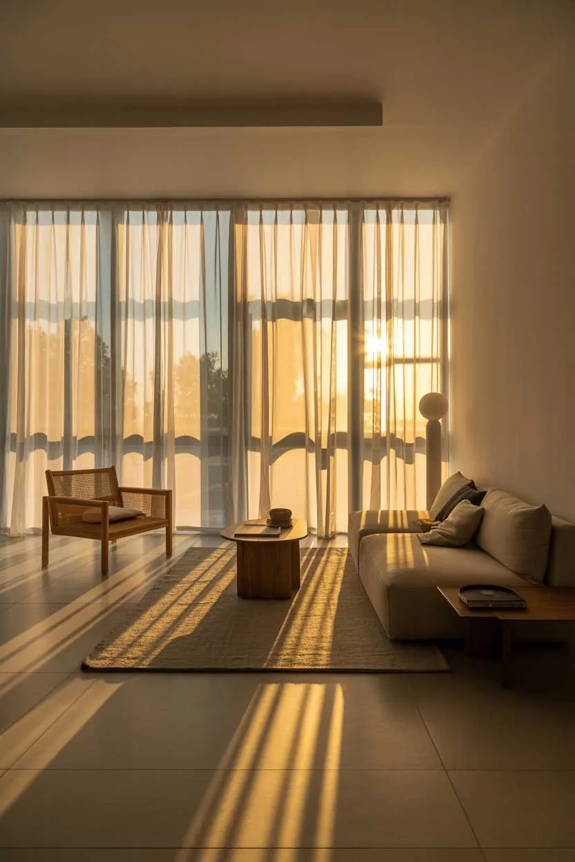 What is Modern Style Interior Design? Discover Its Benefits 10 Modern room showing how filtered natural light creates visual interest and warmth.