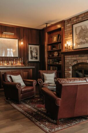 A classy man cave design