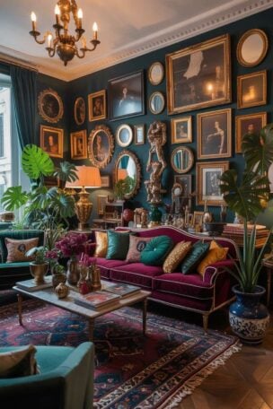 13 Vibrant Maximalist Apartment Decor Ideas for a Cozy Space 15 A maximalist apartment decor