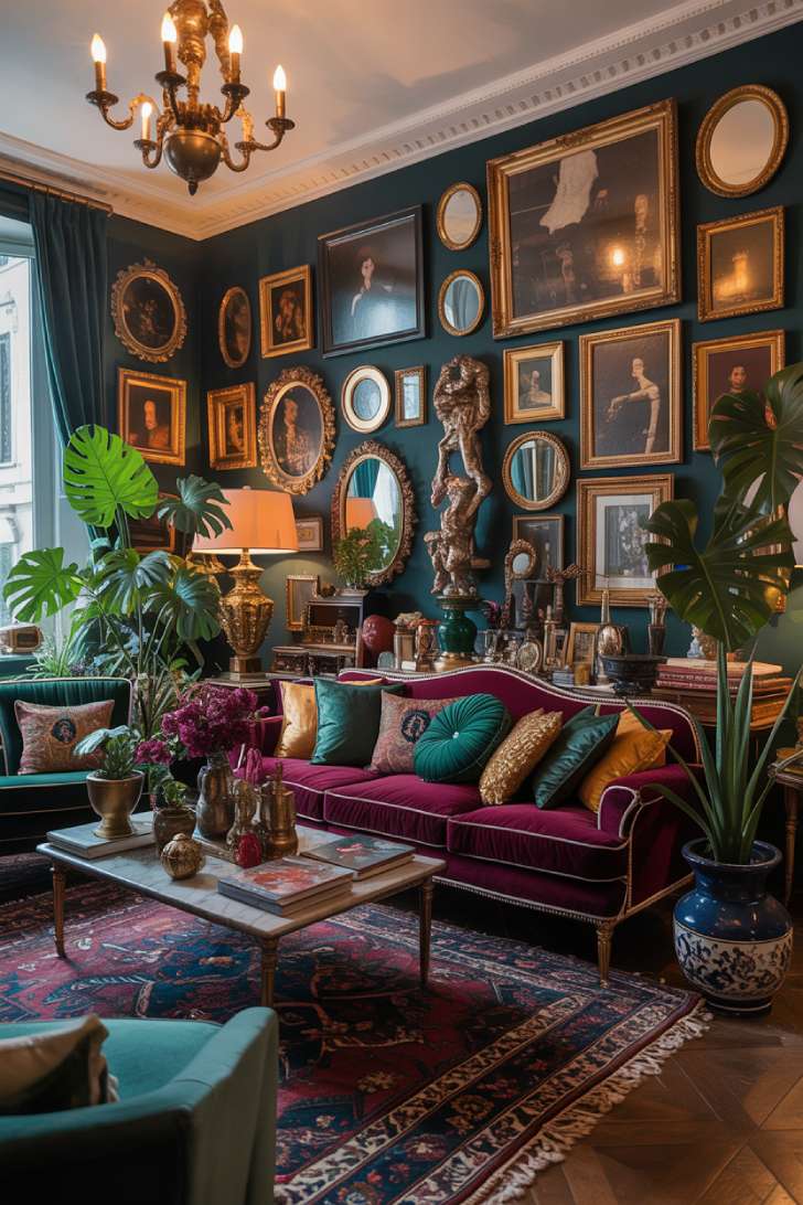 A maximalist apartment decor