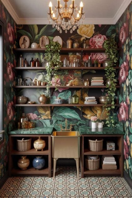 13 Vibrant Maximalist Laundry Room Ideas for a Chic Home A maximalist laundry room