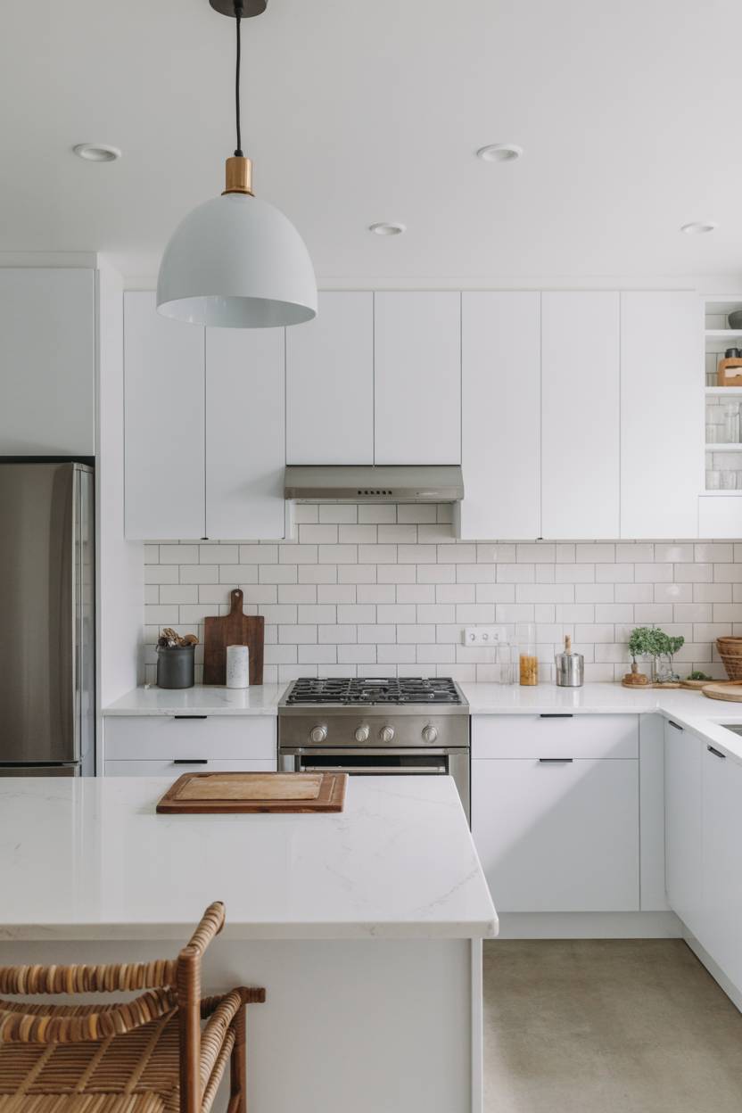 Minimalism Vs Maximalism: Finding Your Interior Design Balance 3 Clean minimalist kitchen design with uncluttered surfaces and modern appliances
