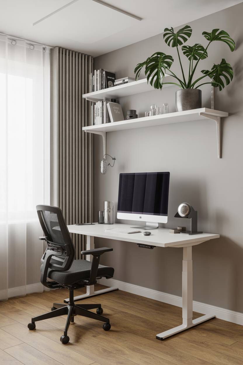 Minimalism Vs Maximalism: Finding Your Interior Design Balance 4 Functional minimalist workspace featuring essential furniture and minimal decorative elements