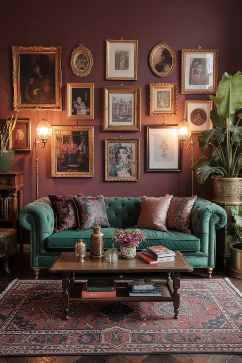 Minimalism Vs Maximalism: Finding Your Interior Design Balance 5 Vibrant maximalist living room showcasing bold colors and layered decorative elements